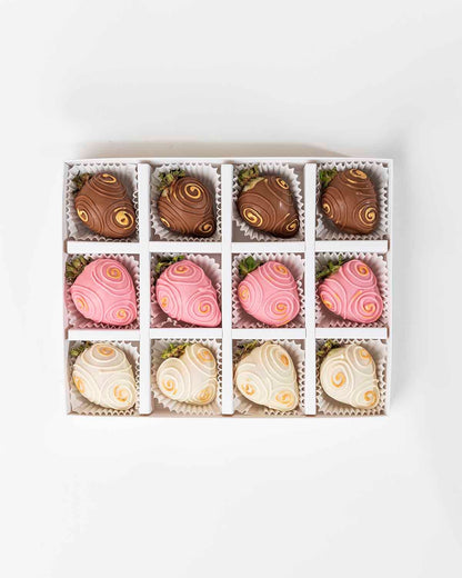 Milk, Ruby and White Chocolate Strawberries by NJD