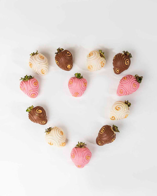 Milk, Ruby and White Chocolate Strawberries by NJD