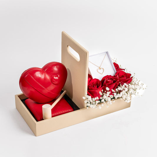 3D Heart Chocolate and Jewellery Gift Hamper