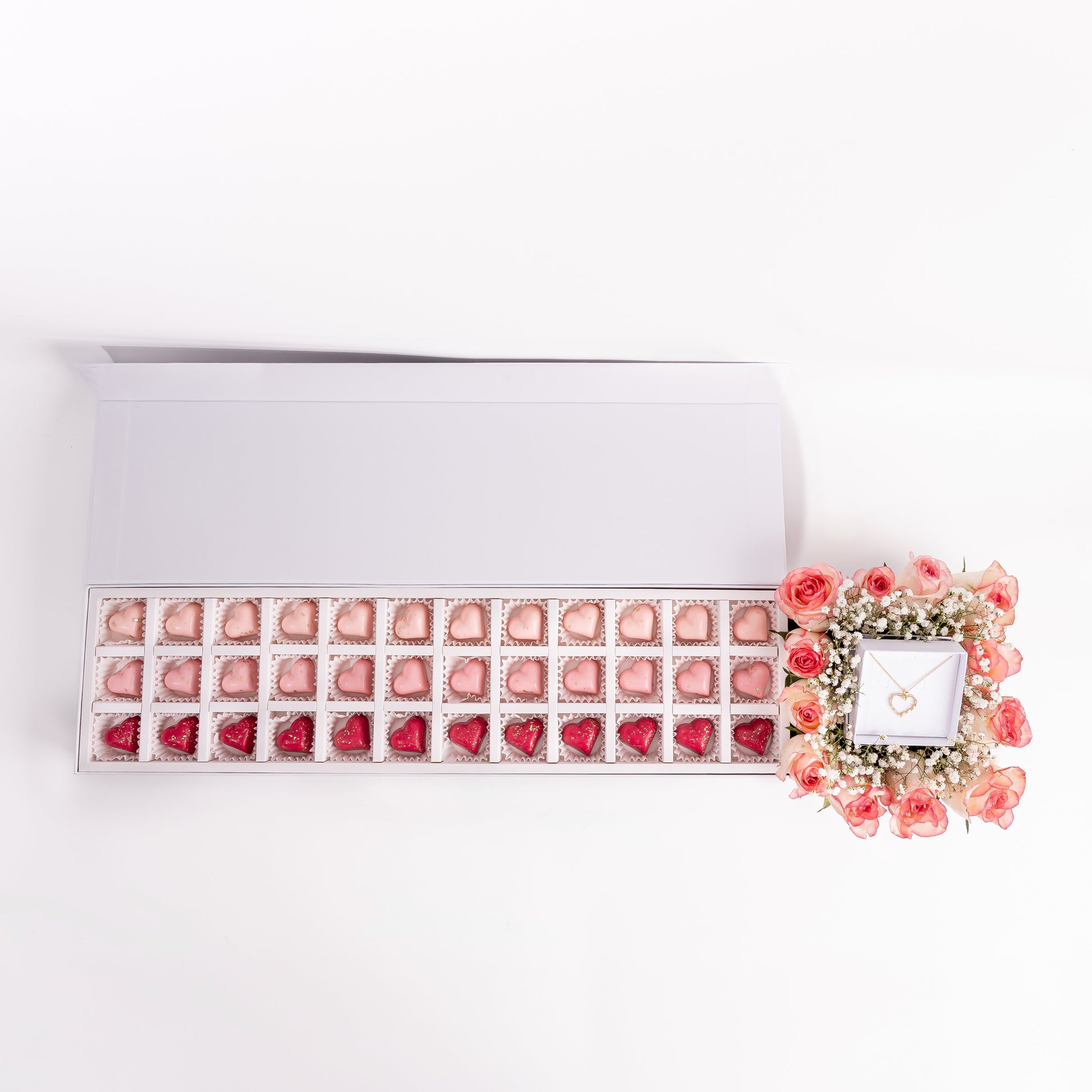 Assorted Hearts and Necklace Luxury Chocolate Gift Set