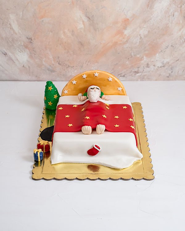 Sleeping Santa Cake by NJD