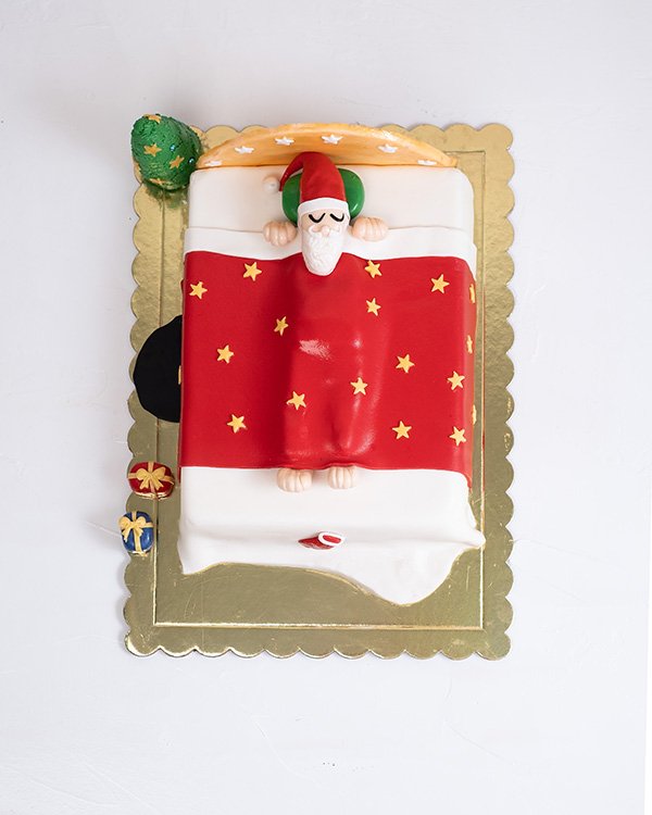 Sleeping Santa Cake by NJD