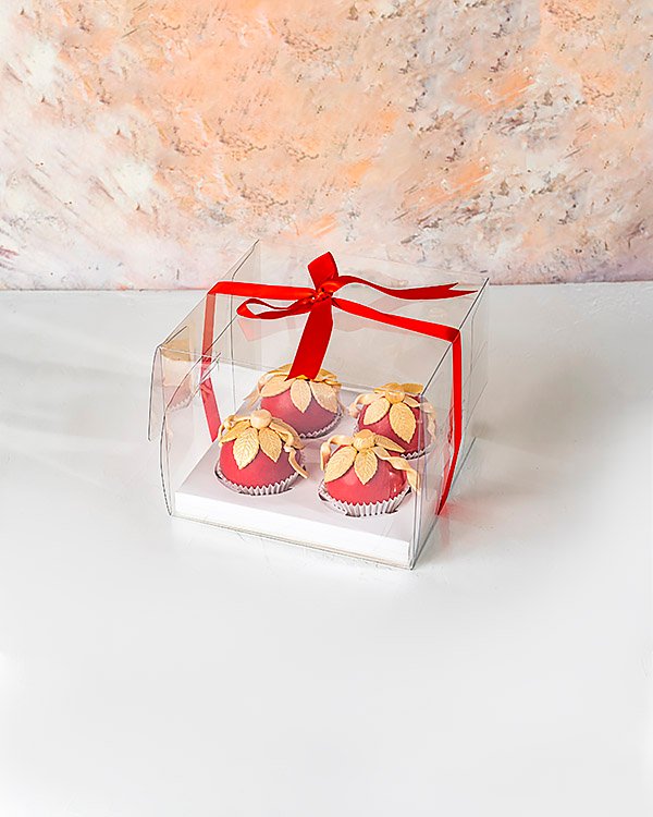 Red And Golden Chocolate Baubles  by NJD