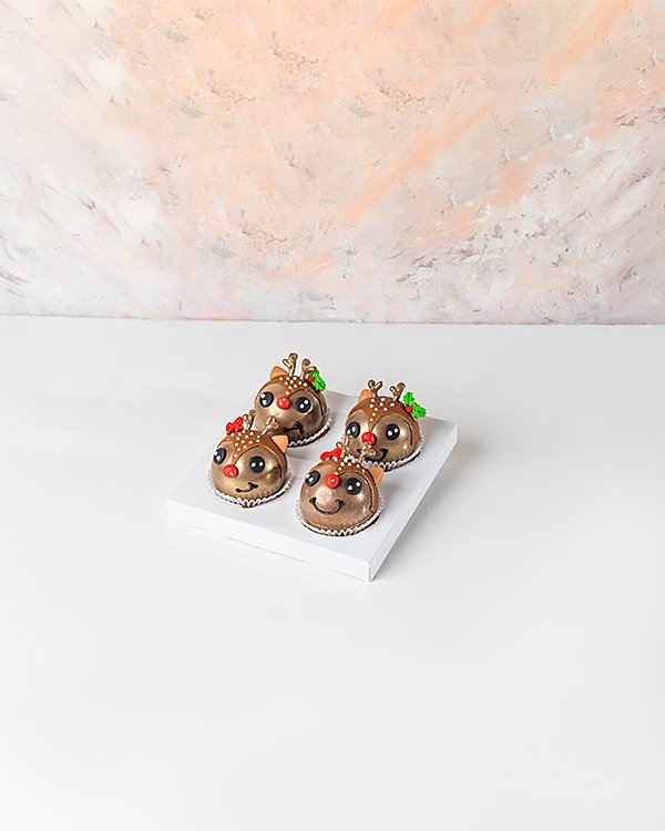 Cute Reindeer Hot Chocolate Bombs  by NJD