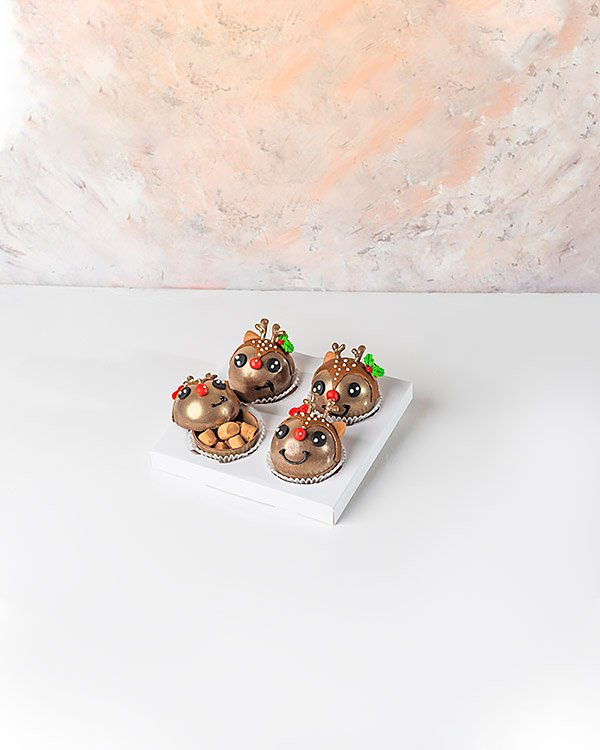 Cute Reindeer Hot Chocolate Bombs  by NJD