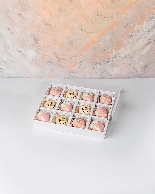 Pink and White Christmas Strawberries  by NJD