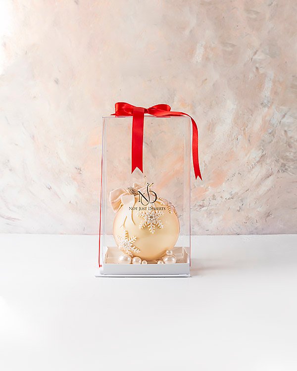 White 3D Chocolate Bauble by NJD