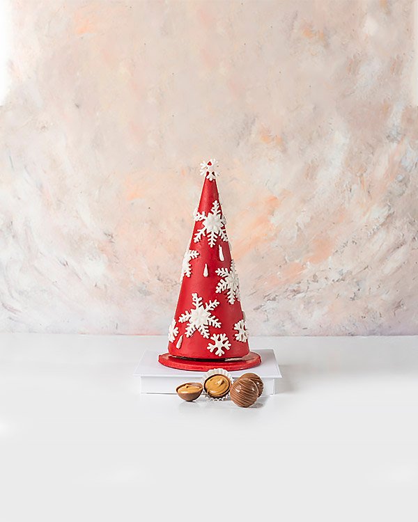 Red Tall Christmas Tree by NJD