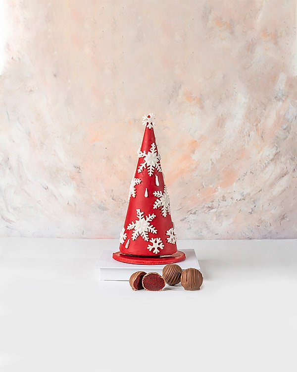 Red Tall Christmas Tree by NJD