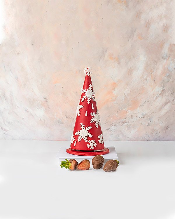Red Tall Christmas Tree by NJD