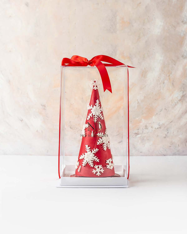 Red Tall Christmas Tree by NJD