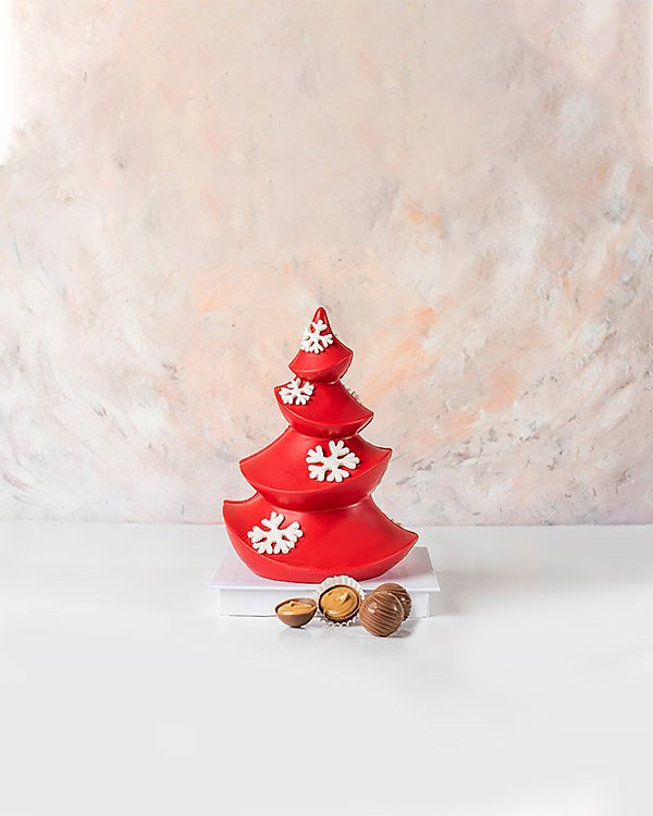 Red Chocolate Christmas Tree  by NJD