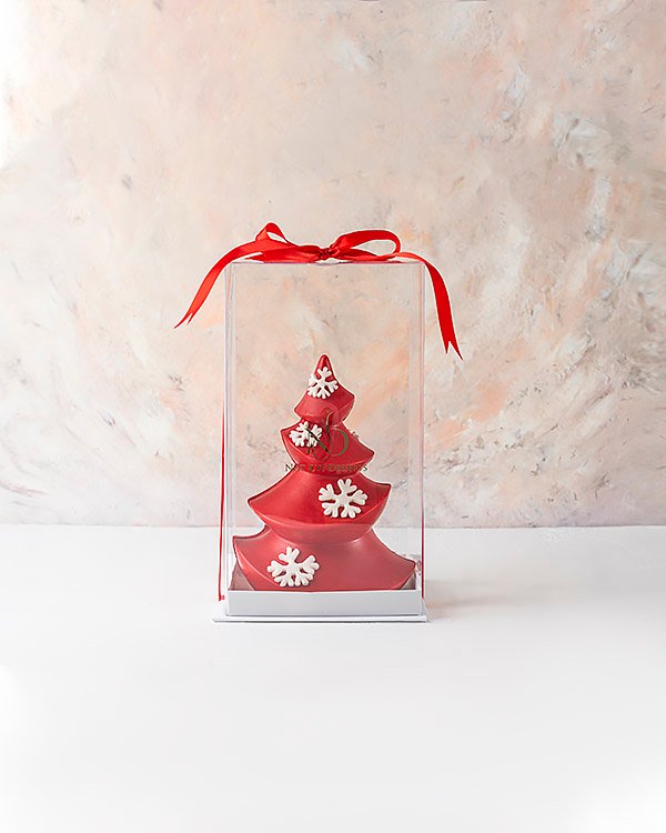 Red Chocolate Christmas Tree  by NJD