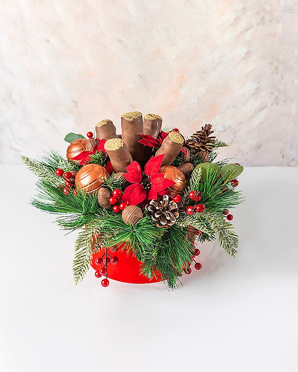 Christmas Hamper Arrangement With Mallows by NJD