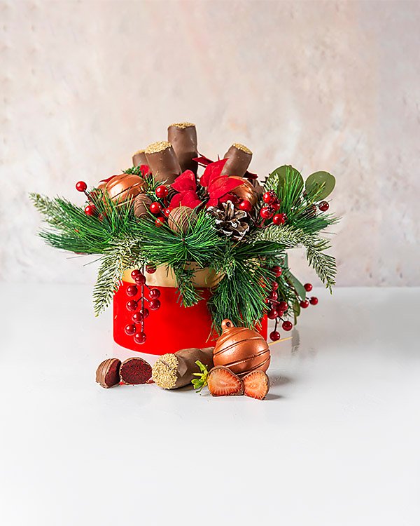 Christmas Hamper Arrangement With Mallows by NJD