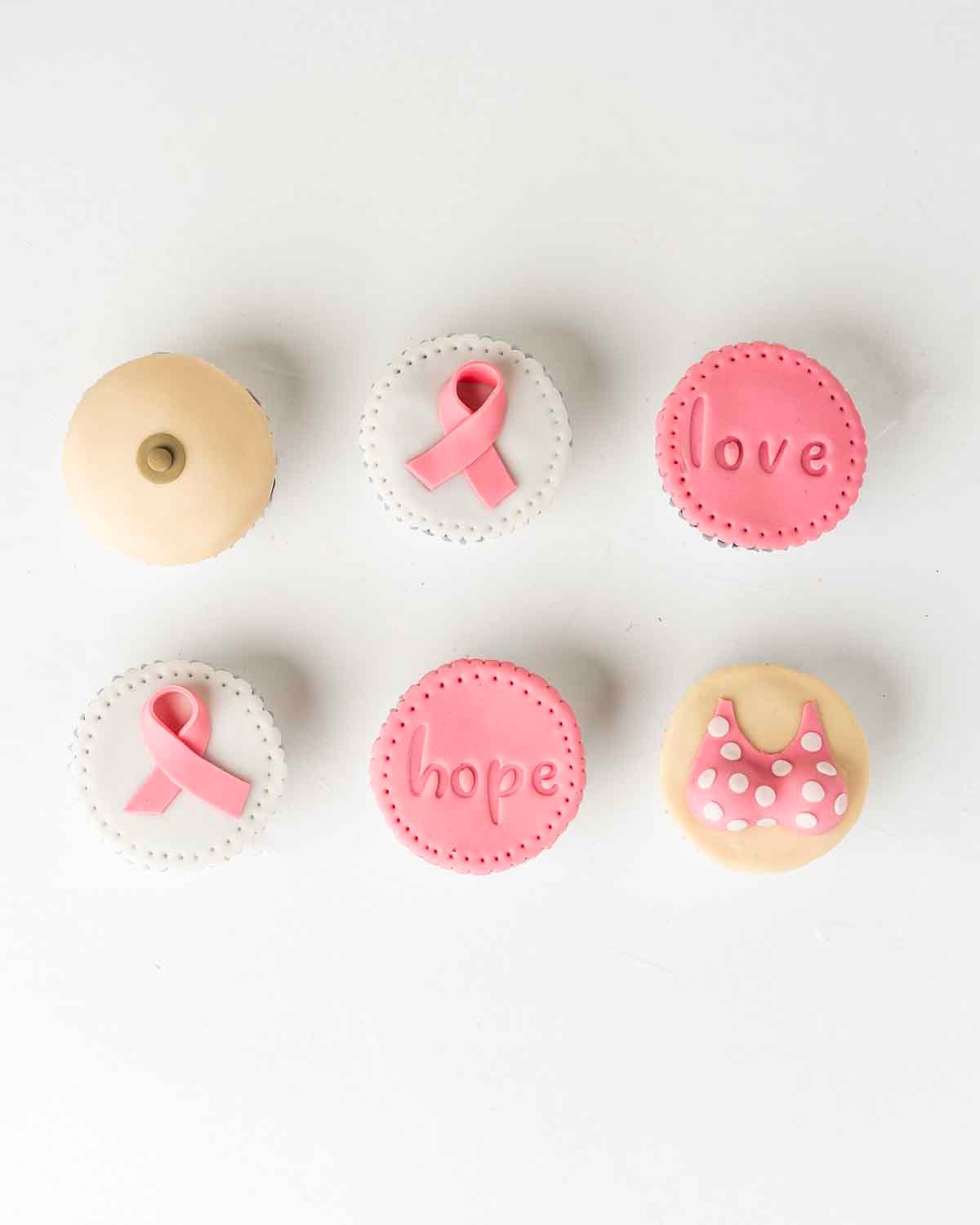 6 Pink October Cupcake