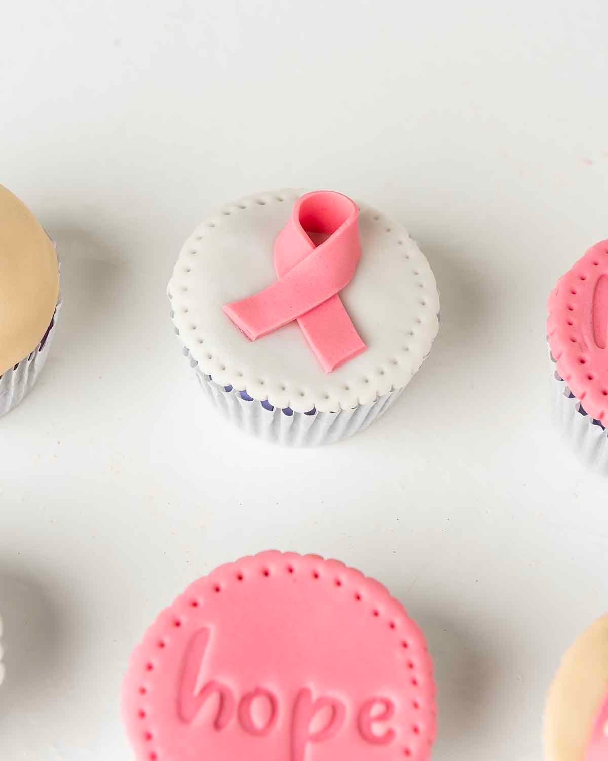 6 Pink October Cupcake