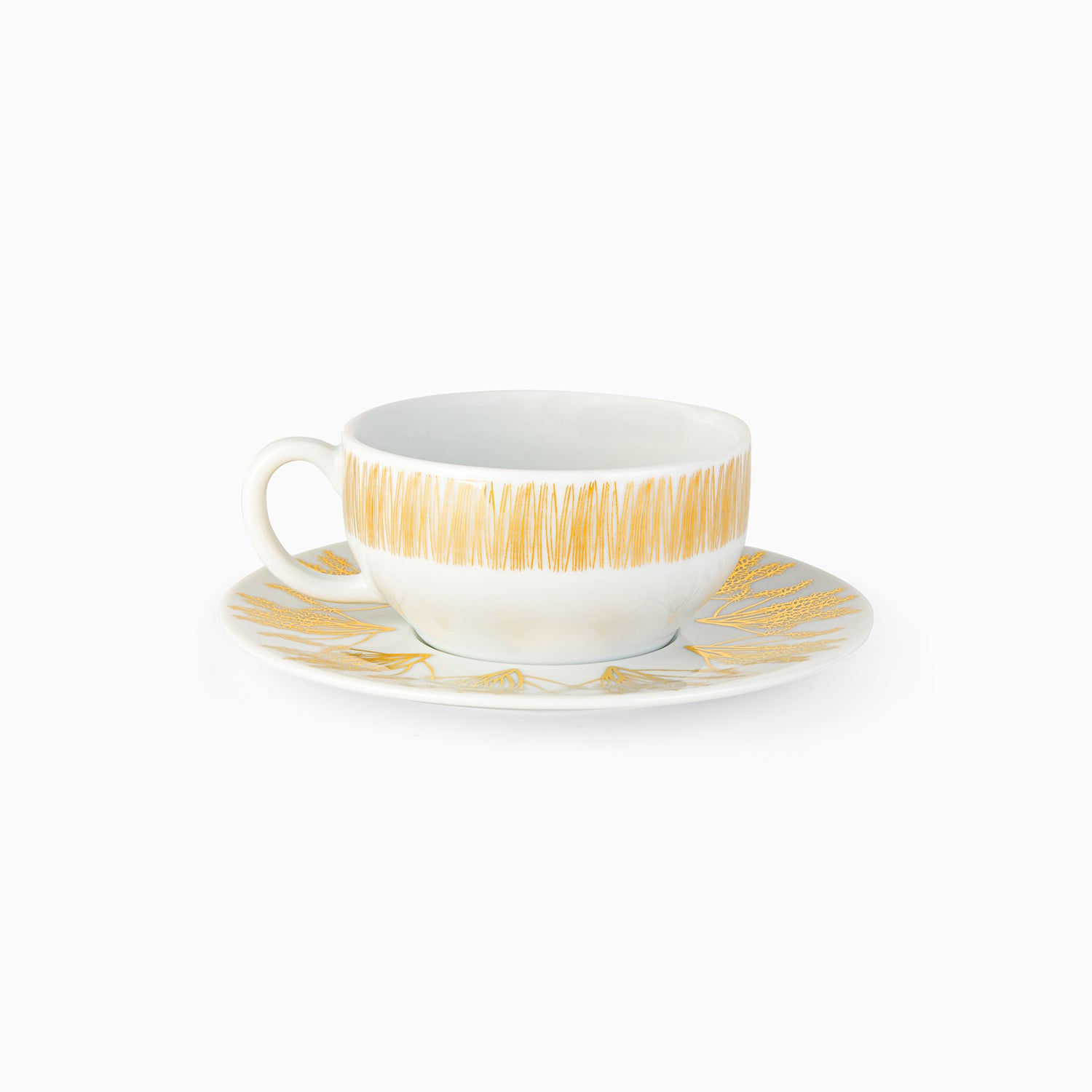 Tamrah S/2 Porcelain Teacups and Saucers