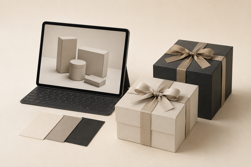 Receive corporate gifting options and a digital mock-up