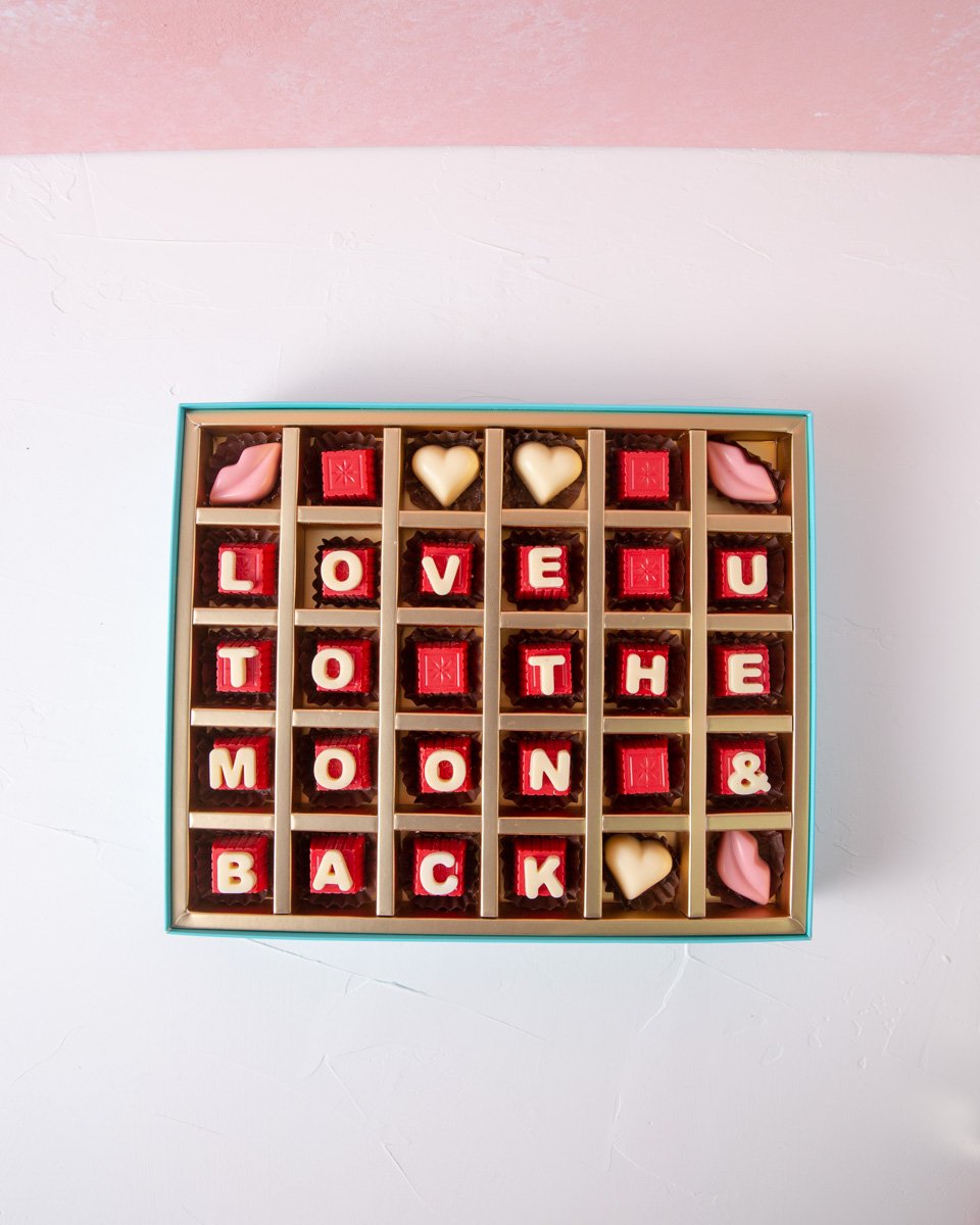 Valentines Chocolate  Moon & Back