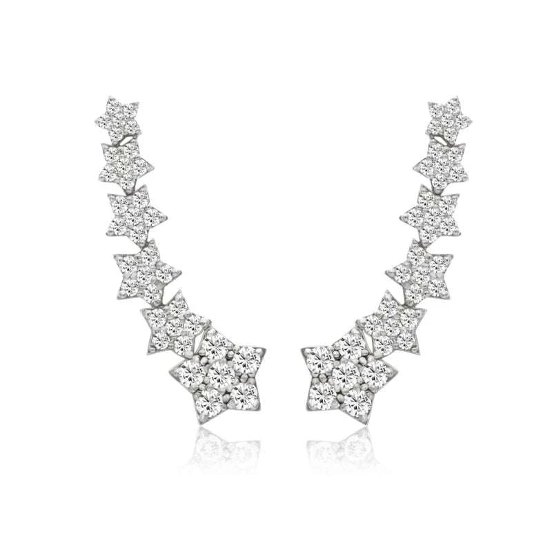 STAR DIAMOND EAR CUFF EARRINGS by NJD
