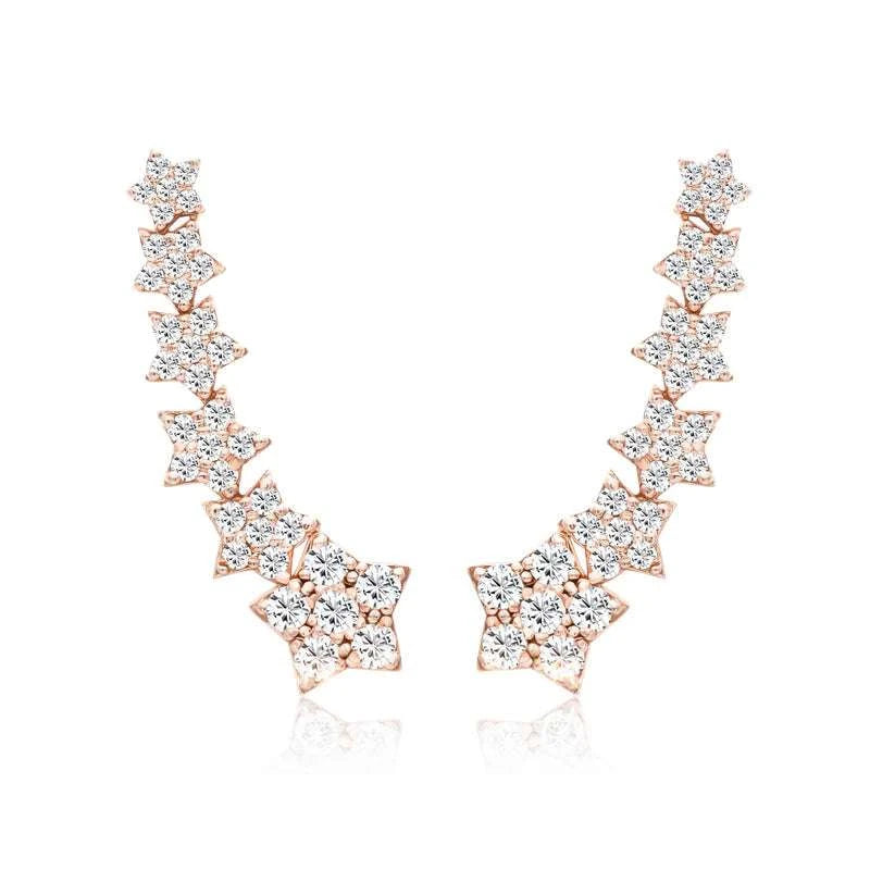 STAR DIAMOND EAR CUFF EARRINGS by NJD