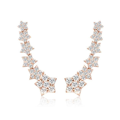 STAR DIAMOND EAR CUFF EARRINGS by NJD