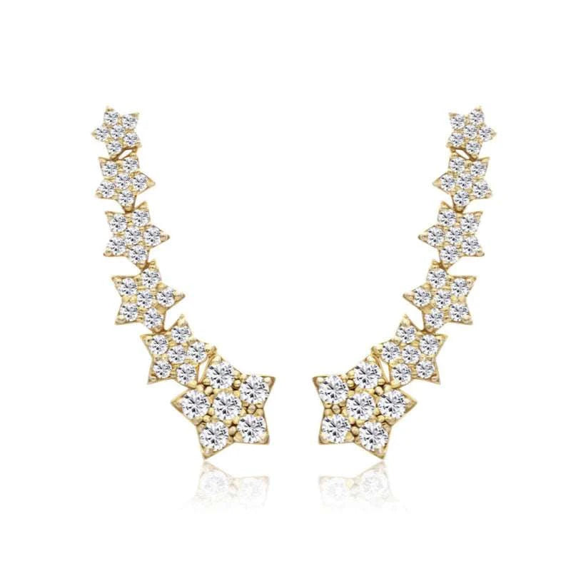 STAR DIAMOND EAR CUFF EARRINGS by NJD