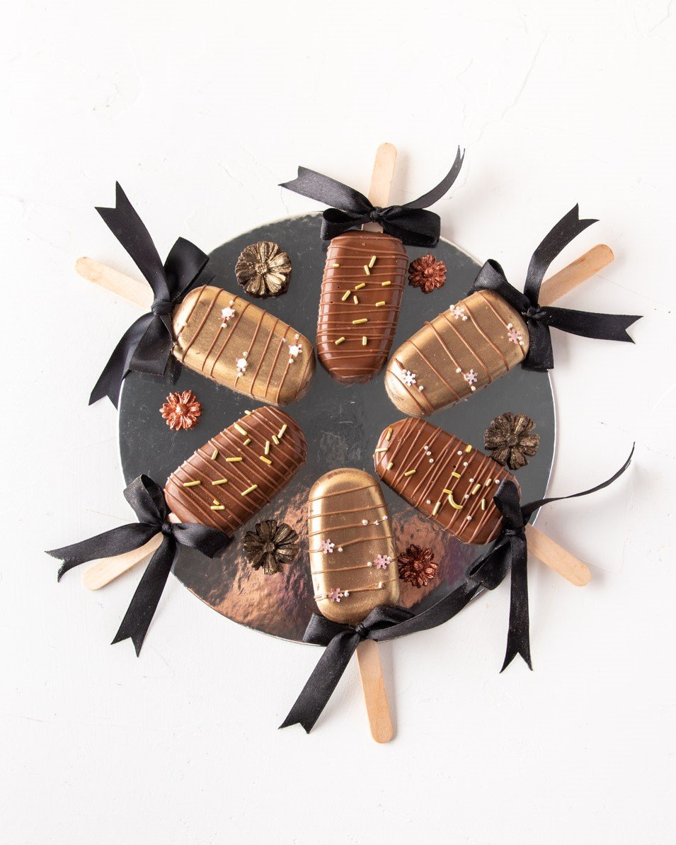 Milk Chocolate Cakesicles by NJD