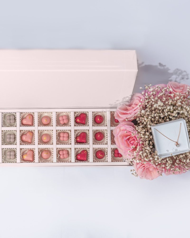 Large Chocolate tray with Bouquet and Necklace by NJD - Image 2