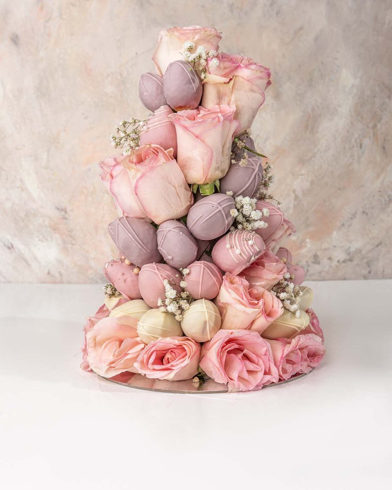 Chocolate Strawberries and Roses Tower by NJD - Image 2