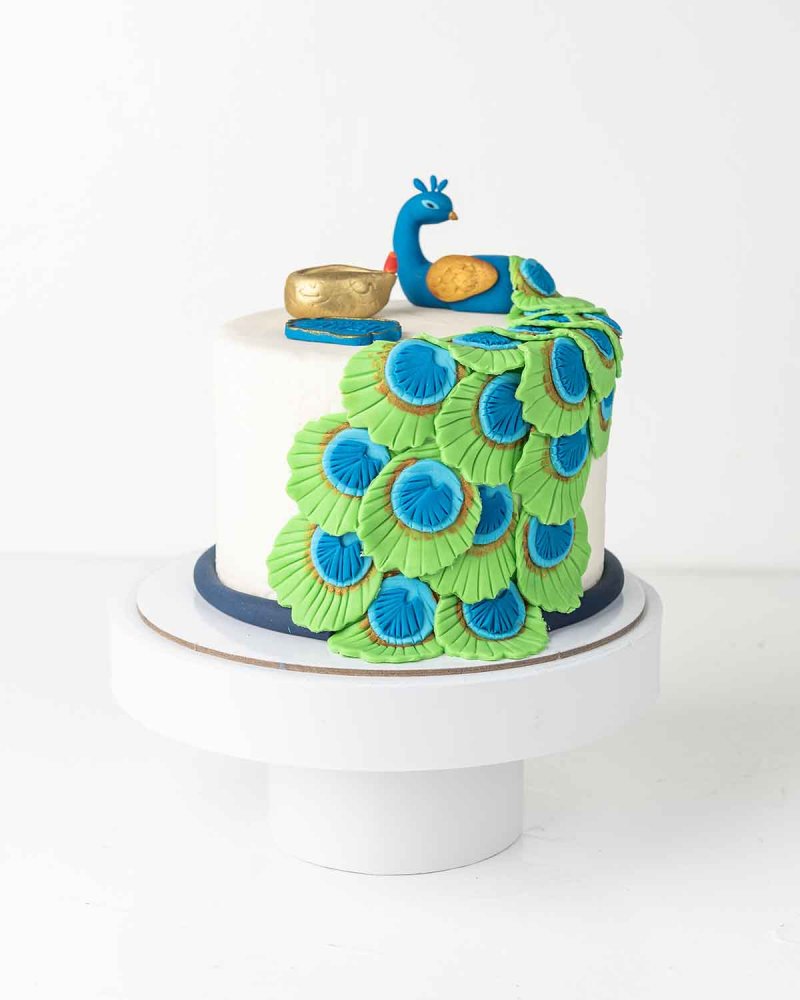 1kg Peacock cake - Image 3
