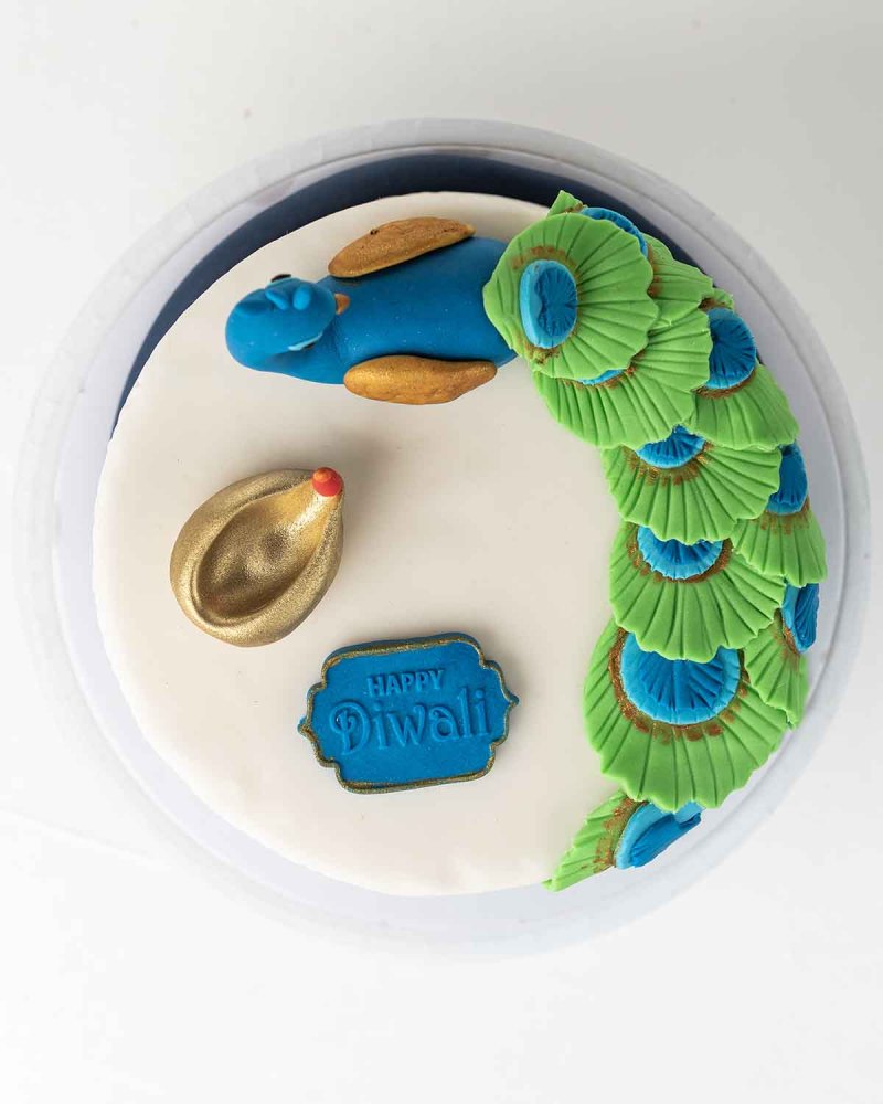 1kg Peacock cake - Image 4