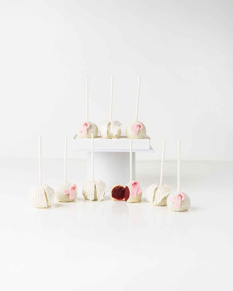 Bow and Wings White Chocolate Cake pops - Image 2
