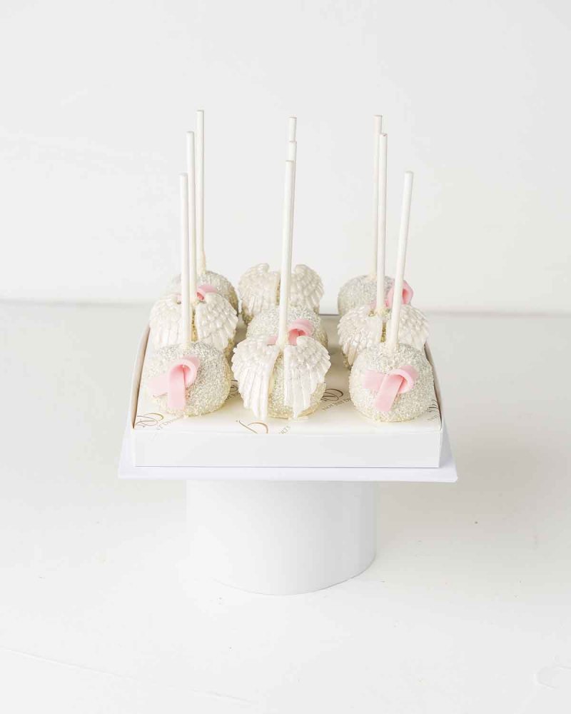 Bow and Wings White Chocolate Cake pops - Image 3