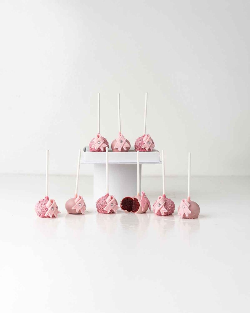 Bow of Hope Cake pops by NJD - Image 2