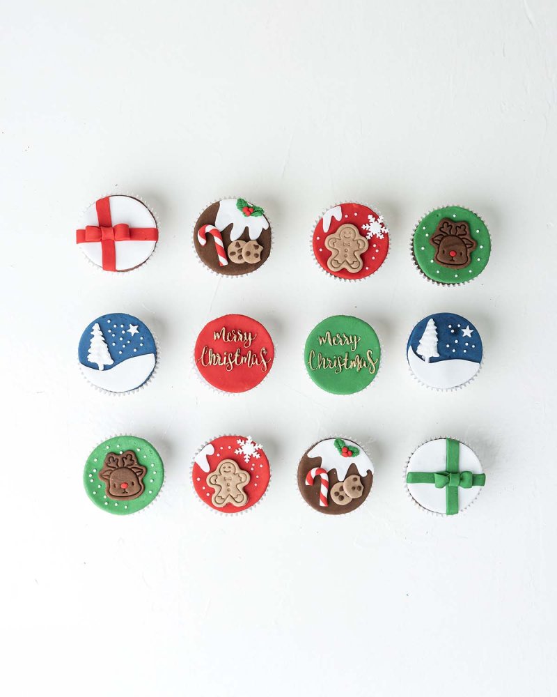 12 Christmas Cupcakes - Image 2